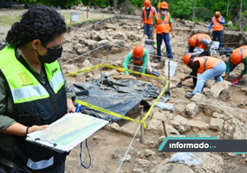 Inah Encuentra Escultura De Guerrero Decapitado En Tren Maya