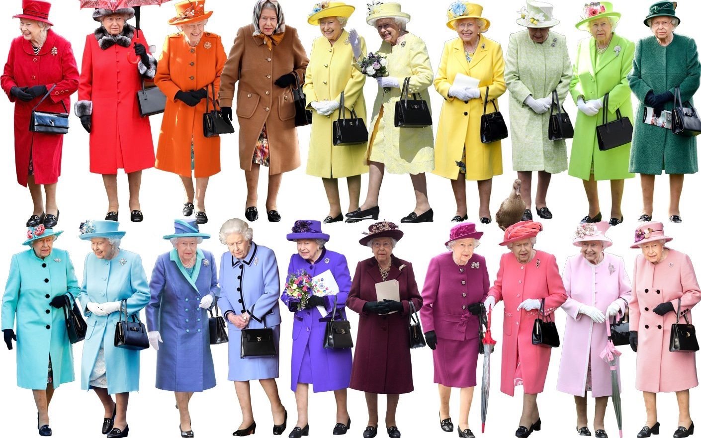 Los diseñadores y marcas tras los outfits de la Reina Isabel II